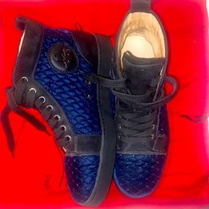 Christian louboutin blk/royal blue black Strauss sneakers
